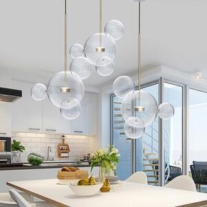 MOOSEE Capri Line 3 LED Függőlámpa Arany Üveggömbökkel