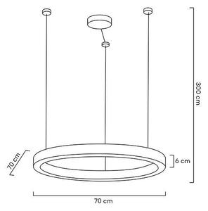 MOOSEE Ring Luxury 70 LED Függőlámpa Arany
