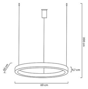 MOOSEE Ring 60 LED Függőlámpa Arany Rozsdamentes Acél