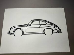 Porsche 356 faldekoráció