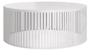 Dohányzóasztal Prunis, Fém, Laminált forgácslap, 30cm, Fehér