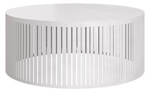 Dohányzóasztal Prunis I, Fém, Laminált forgácslap, 25cm, Fehér