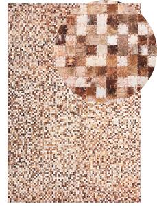 Barna és bézs bőrszőnyeg 160 x 230 cm TORUL
