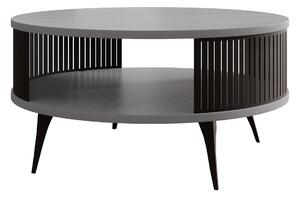 Dohányzóasztal Vitum, Fém, Laminált forgácslap, 44cm, Fekete, Grafit