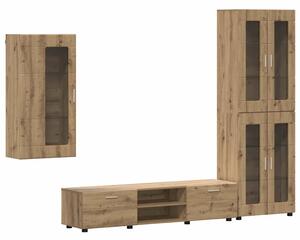 VidaXL TV szekrény garnitúra FLORIN 3 pcs Artisan tölgy Faanyag
