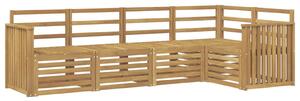 VidaXL Kültéri kanapé szett 5 pcs Fehér 247 x 128,5 x 73 cm