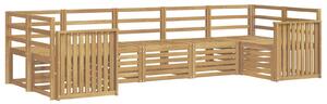 VidaXL Kültéri kanapé szett 7 pcs Fehér 304 x 128,5 x 73 cm
