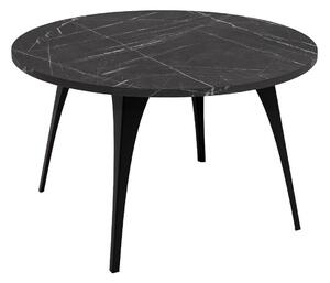 Dohányzóasztal Oswego 126, Fém, 45cm, Fekete márvány, Fekete