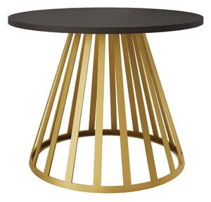 Dohányzóasztal Oswego 130, Fém, 45cm, Fekete, Aranysárga
