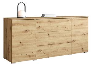 Komód Mirfivo 102, Laminált forgácslap, 66x150x40cm, Artisan tölgy