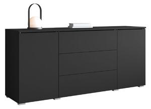 Komód Mirfivo 102, Laminált forgácslap, 66x150x40cm, Grafit