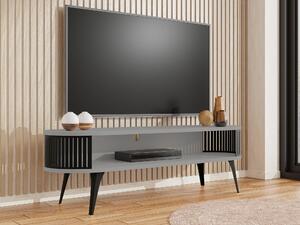 TV-állvány Vitum, Fém, Laminált forgácslap, 44x140x40cm, Fekete, Grafit