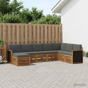 VidaXL Kültéri kanapé szett párnával 6 pcs Természetes és antracit