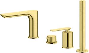 Kohlman Experience Brushed Gold kád és zuhany csaptelep fürdőkád fölé arany QB244EGDB