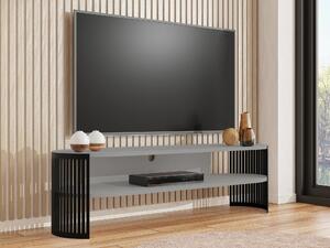 TV-állvány Civer, Fém, Laminált forgácslap, 40x140x40cm, Fekete, Grafit
