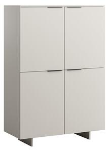 Könyvespolc Flotei 103, Zárt, Laminált forgácslap, 145x100x42cm, Bézs