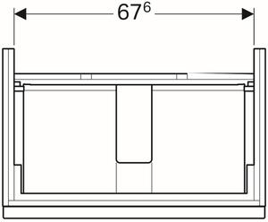 Geberit iCon szekrény 74x47.7x62 cm Függesztett, mosdó alatti platina 840377000