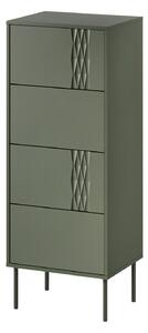 Komód Tolete 102, Laminált forgácslap, 125x50x40cm, Zöld