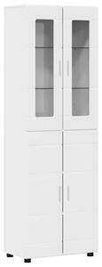 VidaXL Magasfiú FLORIN 60 x 35 x 182 cm Magas Fényű Fehér Szerelt Fa