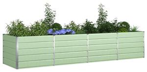VidaXL Növénytartó Pasztell Zöld 385 x 100 x 75 cm Horganyzott acél