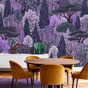 Fotótapéta Lila és zöld fák, Természet fotótapéta, Népszerű fotótapéta, t01033v1 - Tapeko.hu
