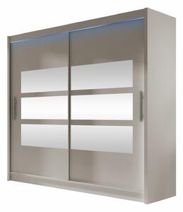 Gardróbszekrény Closico Pallor III, Laminált forgácslap, 215x180x58cm, Kasmír