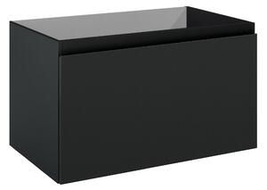 Oltens Vernal szekrény 80x45.6x47 cm Függesztett, mosdó alatti fekete 60014300