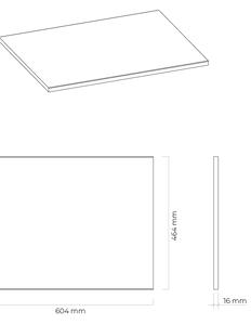 Oltens Vernal szekrény feletti pult 60.4x46.4 cm fekete 63004300