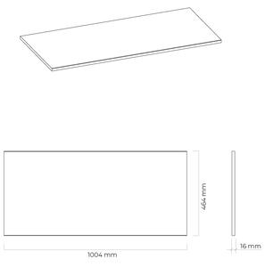 Oltens Vernal szekrény feletti pult 100.4x46.4 cm grafit 63006400