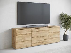 TV-állvány Mirfivo 104, Laminált forgácslap, 62x180x35cm, Wotan tölgy