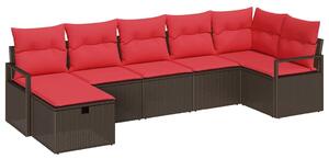 VidaXL Kanapé Szett párnával 4 pcs polirattan