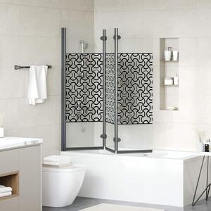 VidaXL Zuhanybeépítés Fekete és Átlátszó 130 x 130 cm edzett üveg