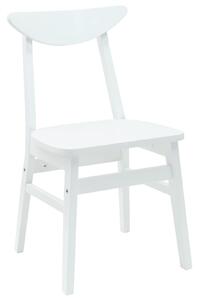 VidaXL Étkező Székek 2 pcs Fehér 42 x 47.5 x 81 cm Tömör Gumi Fa