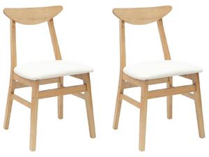 VidaXL Étkező Székek 2 pcs Természetes 42 x 47.5 x 81 cm Tömör Gumi Fa