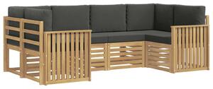 VidaXL Kültéri kanapé szett 6 pcs Fehér és Antracitszürke