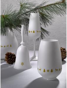 Nordic Vintage fehér üvegtál, magasság 16,5 cm - Crystalex