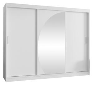 Gardróbszekrény Hartford 508, Laminált forgácslap, 200x250x62cm, Fehér