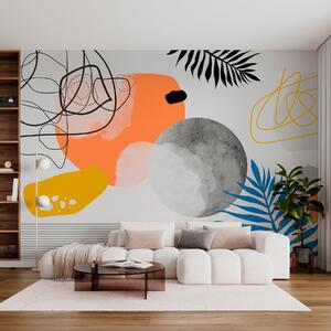 Fotótapéta Absztrakt modern, minimalizmus, bohó, geometria, akvarell foltok, telihold,, Fotótapéta minimalista stílusban, w00508 : Uwalls.hu