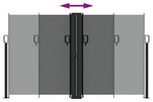 VidaXL antracitszürke behúzható oldalsó napellenző 140x1200 cm