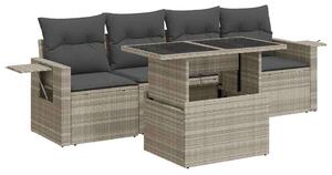 VidaXL Polyrattan Kerti Ülőgarnitúra - 5 részes