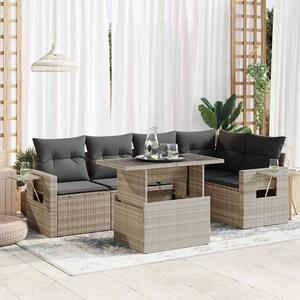 VidaXL Polyrattan Kerti Ülőgarnitúra - 6 részes
