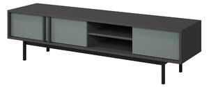 TV-állvány Levali 108, Laminált forgácslap, 43x163x43cm, Antracit, Poros zöld
