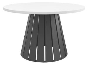 Dohányzóasztal Oswego 134, Fém, 43cm, Fekete, Fehér