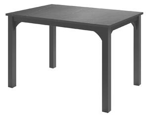Asztal Oswego 135, 76x80cm, Fekete, Fekete márvány