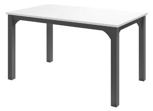 Asztal Oswego 136, 76x80cm, Fekete, Fehér