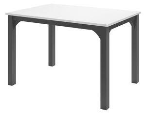 Asztal Oswego 135, 76x80cm, Fekete, Fehér