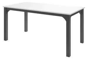 Asztal Oswego 137, 76x90cm, Fekete, Fehér