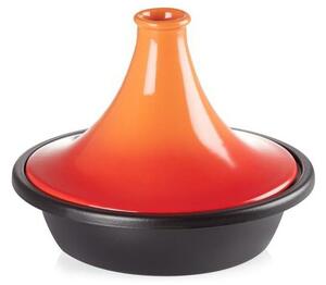 Le Creuset Tajine Öntöttvas Sütőedény 31cm - Fekete / Piros