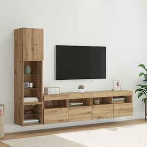 VidaXL TV faliszekrény leddel 4 pcs Artisan tölgy Faanyag