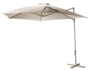 Ambience Függő Gémes Kitekerhető Napernyő, széltörővel, 3 m, Beige, 170 g/m2, UPF30+